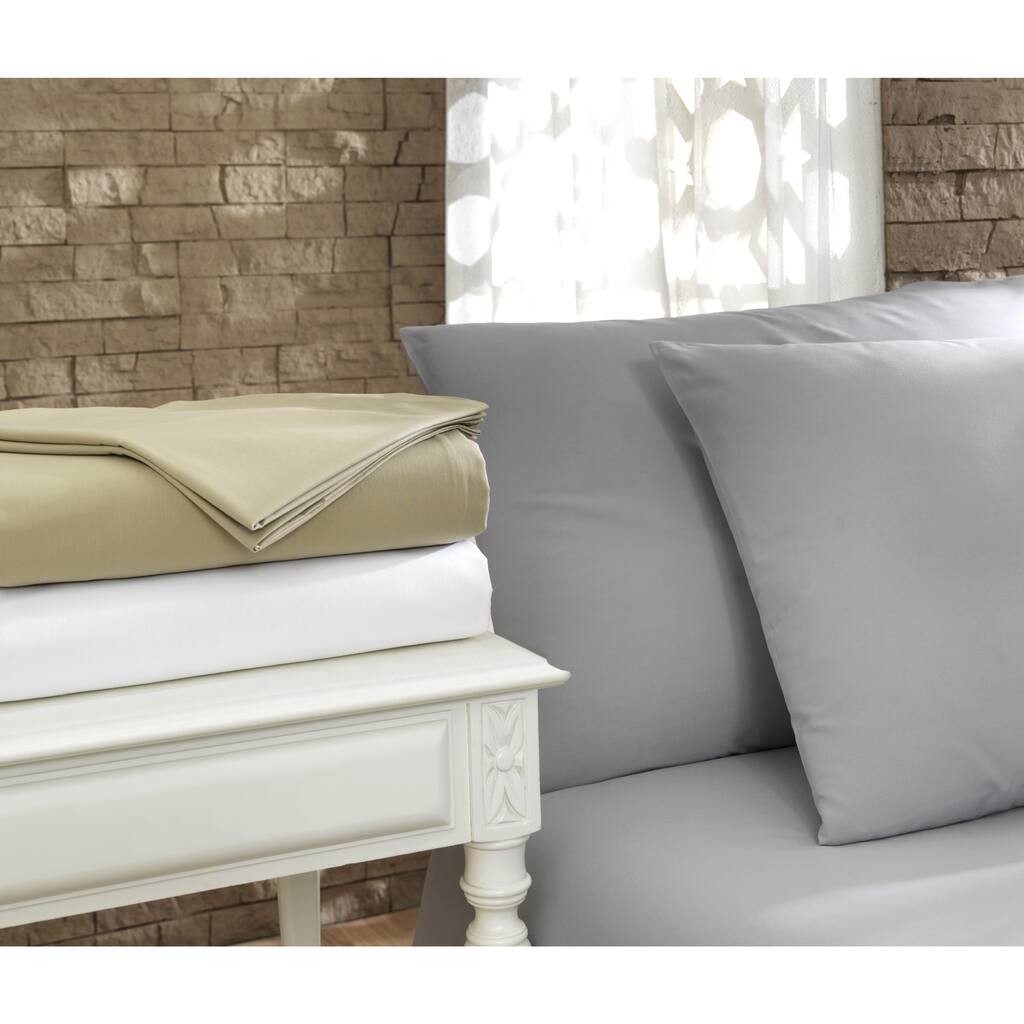 Pamuk Luxury Solid 300 Thread Count Turkish Cotton 4-piece Sheet Set