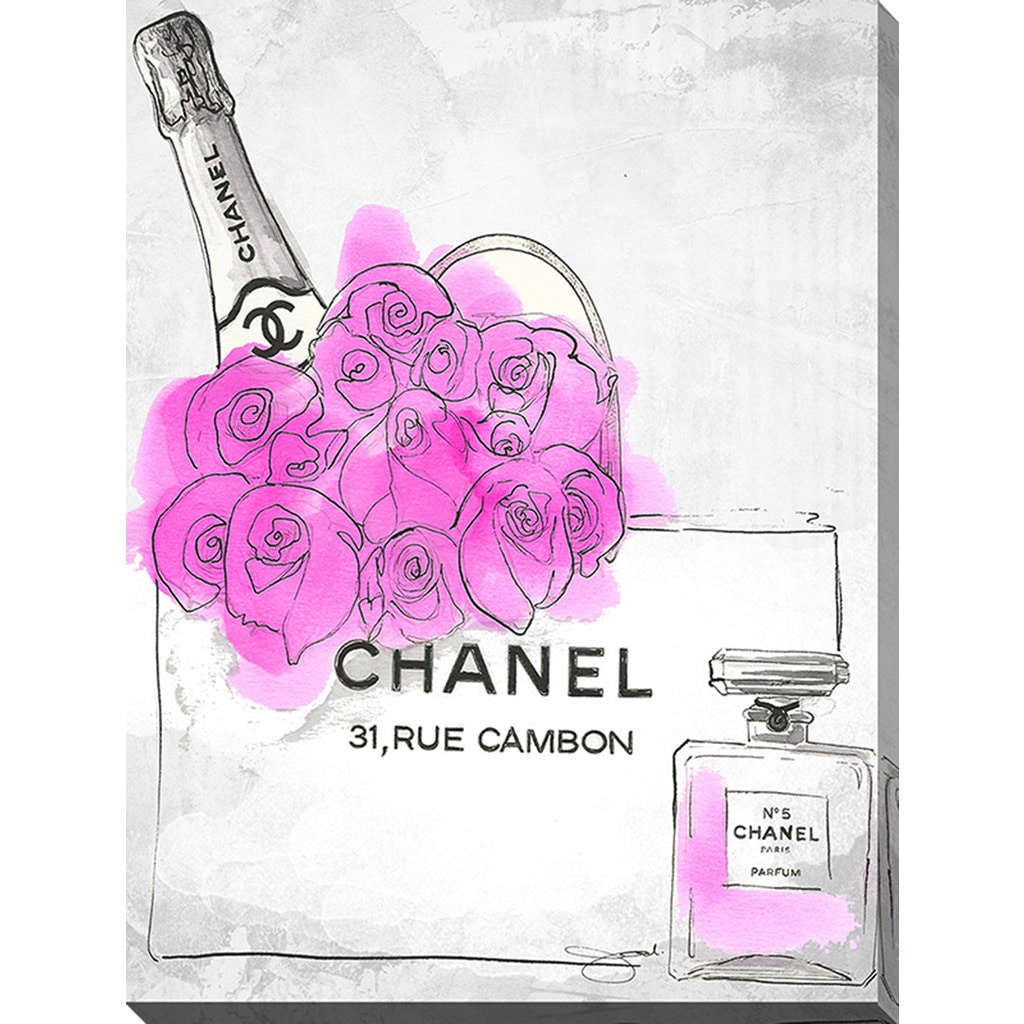 BY Jodi 'Shop Chanel in Blue' Giclee Print Canvas Wall Art - Blue