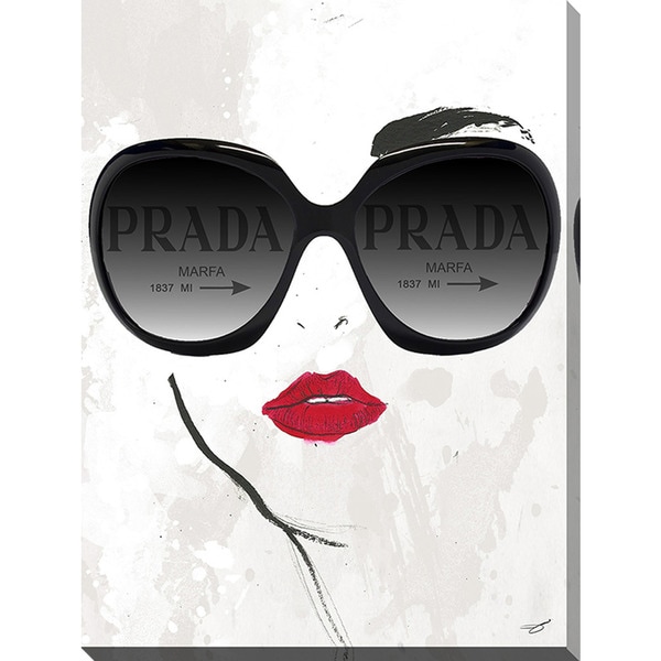 Shop BY Jodi 'Prada Glasses' Giclee Print Canvas Wall Art - On Sale ...