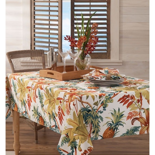 Tommy Bahama Tortuga Indoor / Outdoor Tableloth - Overstock - 11484308