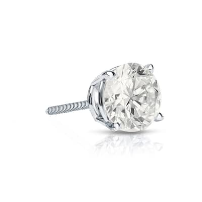 Auriya 1/4ctw Round SINGLE STUD (1) Diamond Earring 14k Gold