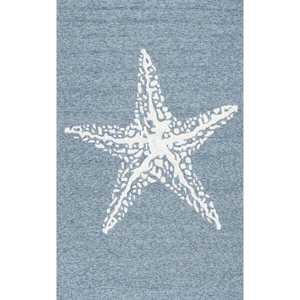 Brooklyn Rug Co Handmade Coastal Giant Starfish Indoor/ Outdoor Dark ...