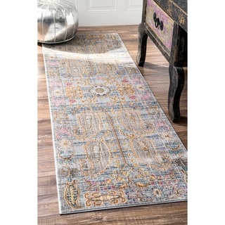 Nuloom Grey/Multi Traditional Vintage Fancy Floral Area Rug