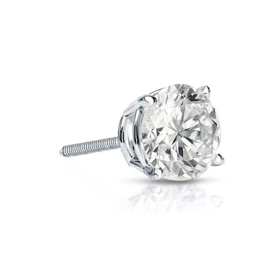 Auriya 14k Gold 1/3ct TDW Round SINGLE STUD (1) Diamond Earring
