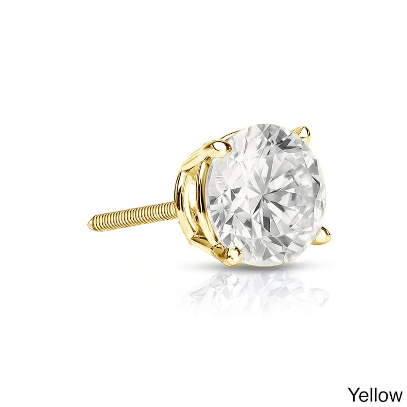 Auriya 1/3ctw Round Diamond SINGLE STUD (1) Earring 14k Gold