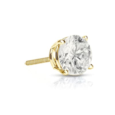 Auriya 1/3ctw Round Diamond SINGLE STUD (1) Earring 14k Gold