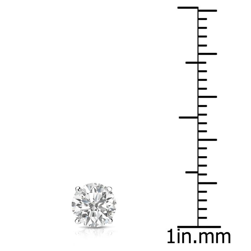 Auriya 14k Gold 1/2ct TDW Round SINGLE STUD (1) Diamond Earring