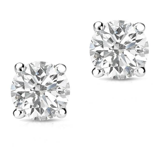 Auriya 14k Gold 3/4ct TDW Round SINGLE STUD (1) Diamond Earring
