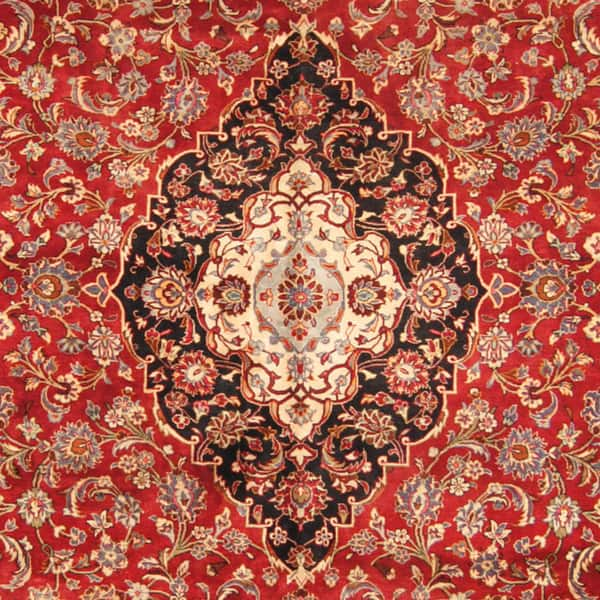 10x15 Red Isfahan Hand Knotted Persian Wool Rug 