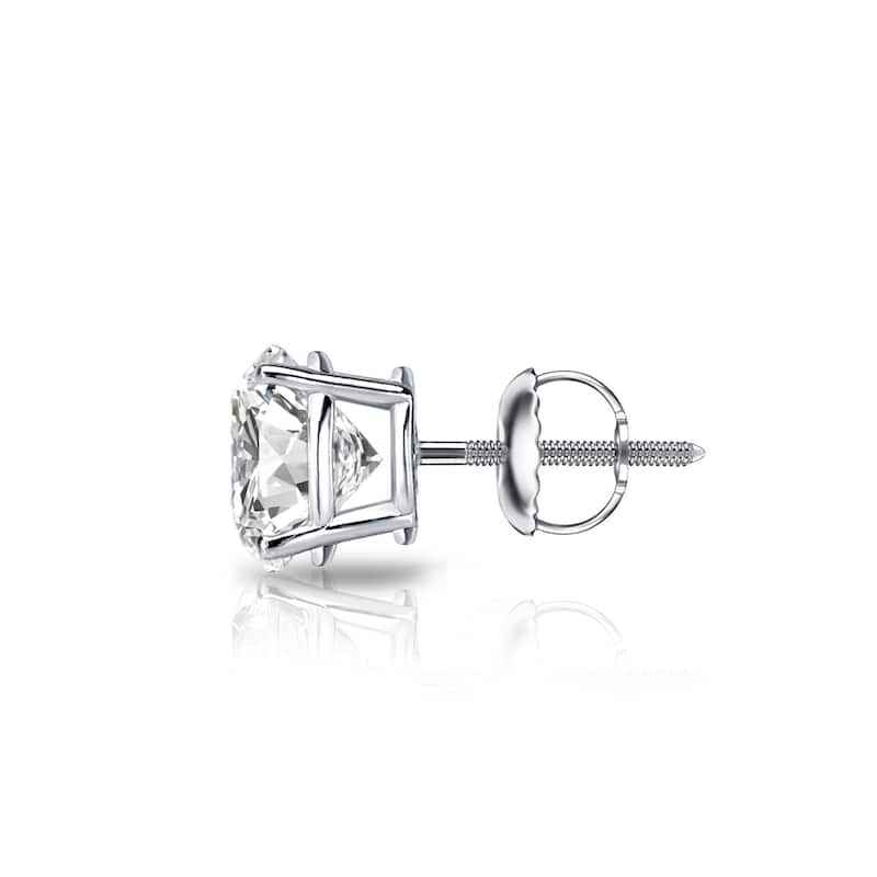 Auriya 14k Gold 3/4ct TDW Round SINGLE STUD (1) Diamond Earring