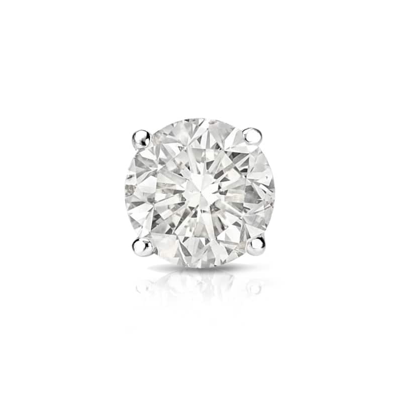 Auriya 14k Gold 3/4ct TDW Round SINGLE STUD (1) Diamond Earring