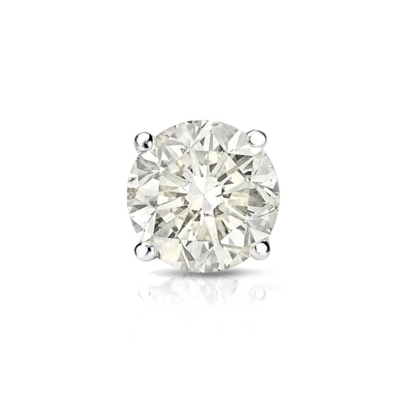 Auriya 14k Gold 3/4ct TDW Round SINGLE STUD (1) Diamond Earring