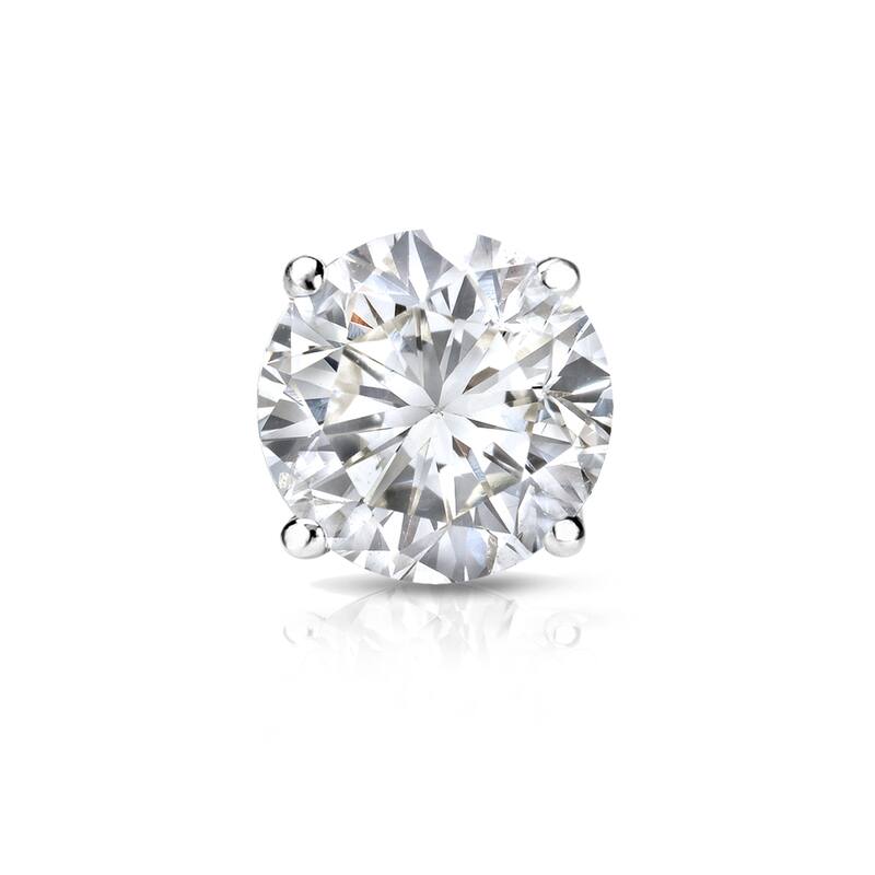 Auriya 1ctw Round Diamond SINGLE STUD (1) Earring 14k Gold
