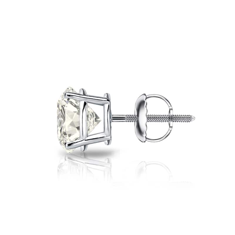 Auriya 14k Gold 1ct TDW Round SINGLE STUD (1) Diamond Earring