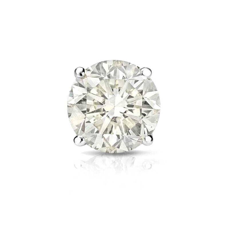 Auriya 14k Gold 1ct TDW Round SINGLE STUD (1) Diamond Earring