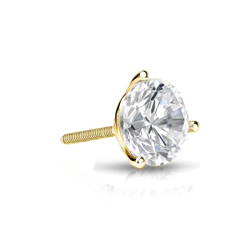 Auriya 14k Gold 1/4ct TDW Round SINGLE STUD (1) Diamond Earring - Yellow