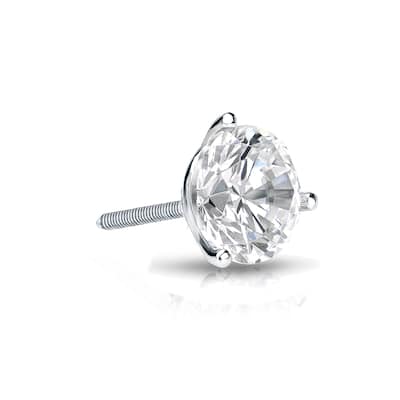 Auriya 14k Gold 1/4ct TDW Round SINGLE STUD (1) Diamond Earring