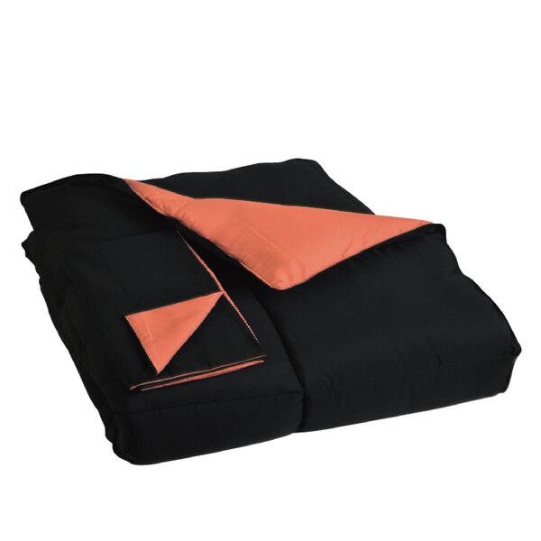 Shop Reversible Black And Orange 3 Piece Comforter Set Free