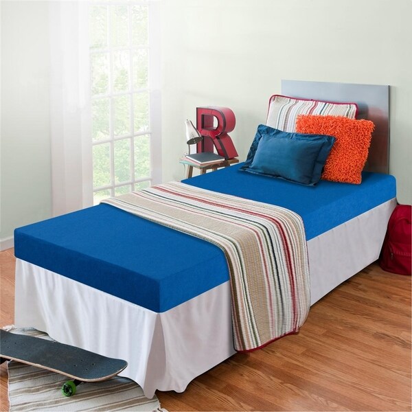 Priage Blue Youth 5 Inch Twin size Memory Foam Mattress
