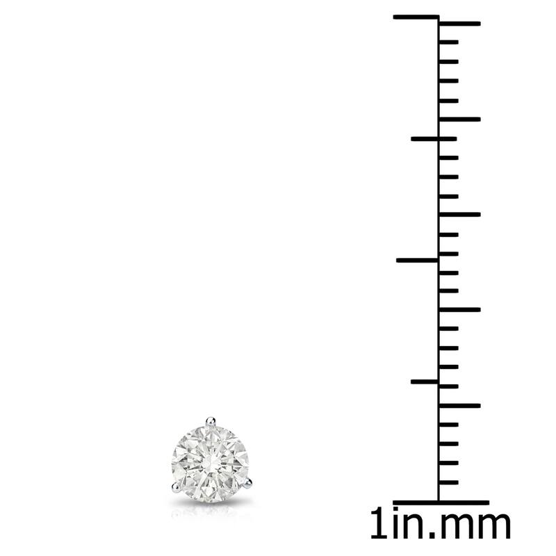 Auriya 1/4ctw Round SINGLE STUD (1) Diamond Earring 14k Gold 3-Prong Martini