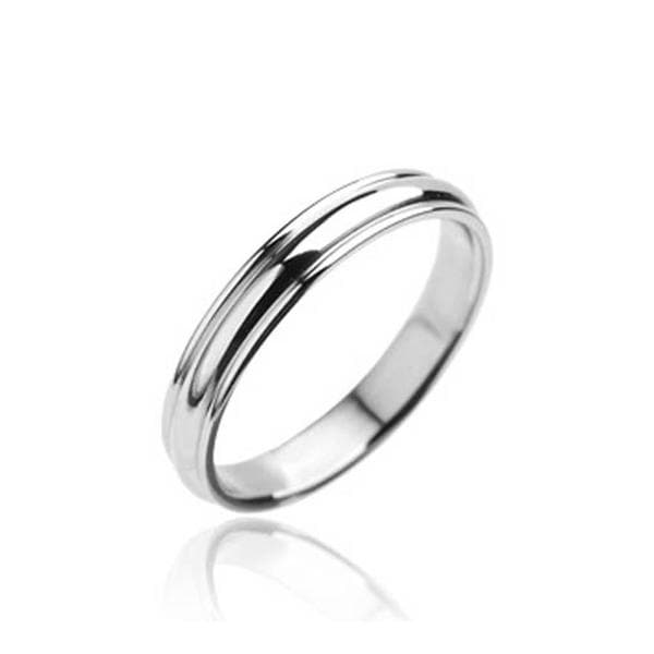 Stainless Steel Grooved Wedding Band