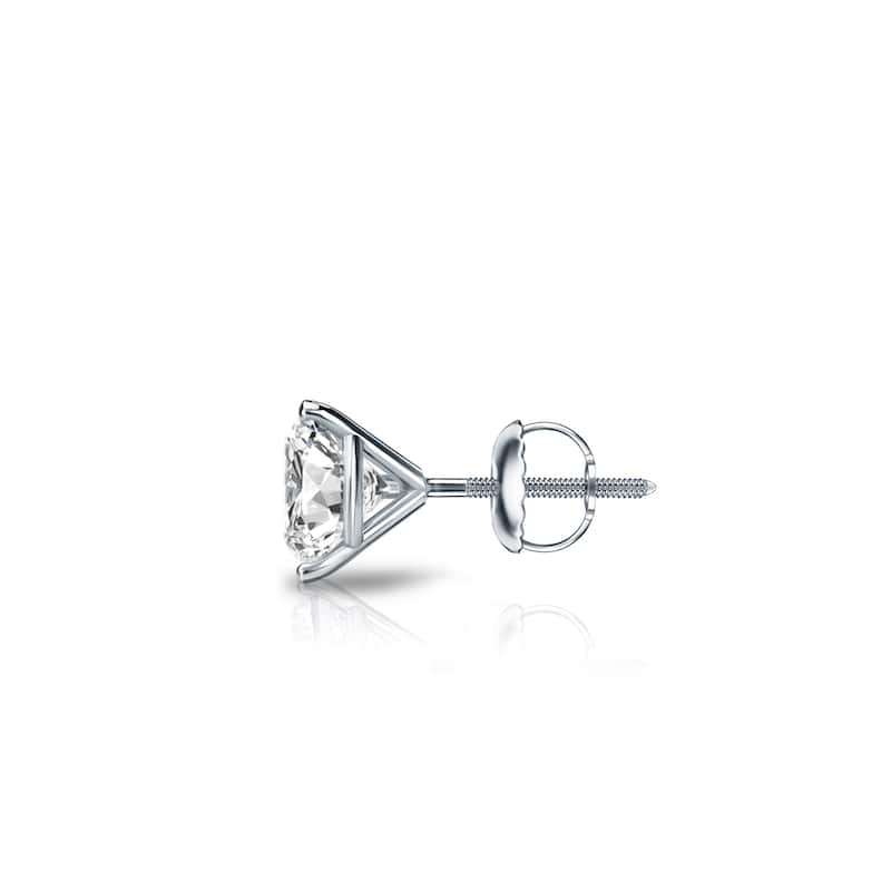 14k Gold 1/3ct TDW Round SINGLE STUD (1) Diamond Earring