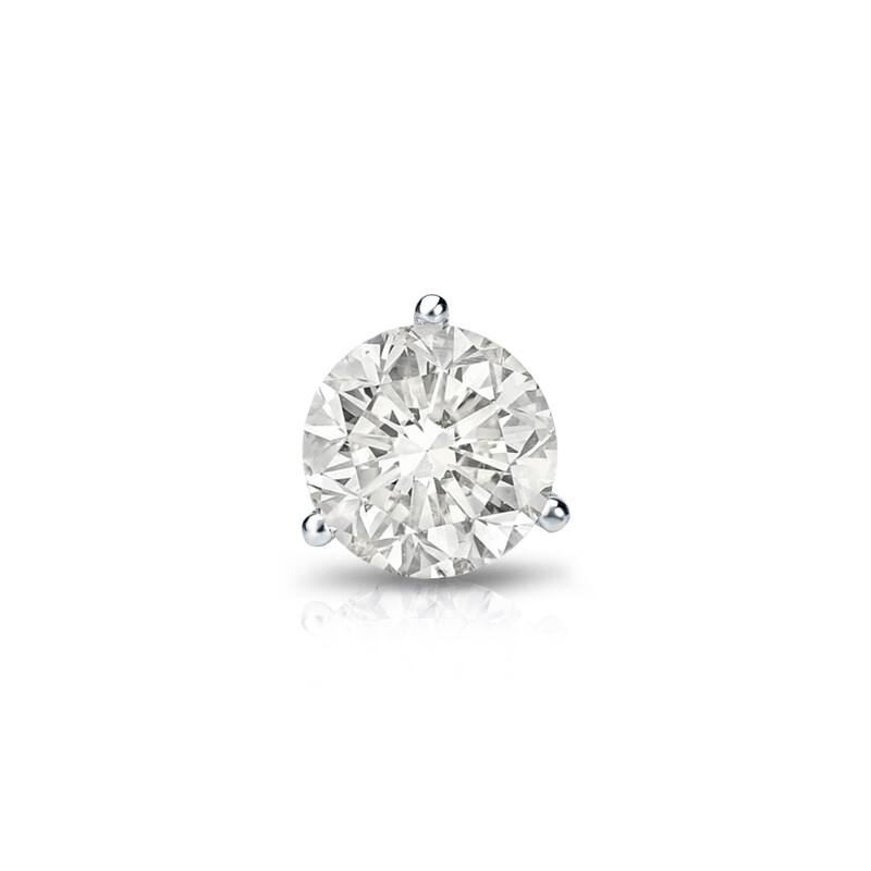 Auriya 14k Gold 1/3ct TDW Round SINGLE STUD (1) Diamond Earring