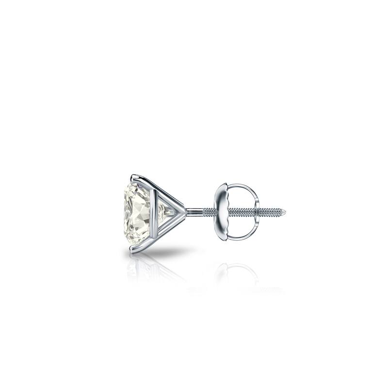 Auriya 1/3ctw 3-Prong Martini Round Diamond SINGLE STUD (1) Earring 14k Gold