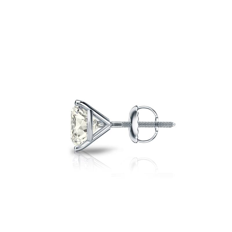 Auriya 1/2ctw 3-Prong Martini Round Diamond SINGLE STUD (1) Earring 14k Gold
