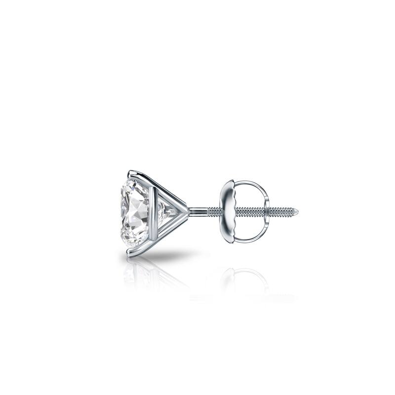 Auriya 14k Gold 1/2ct TDW Round SINGLE STUD (1) Diamond Earring