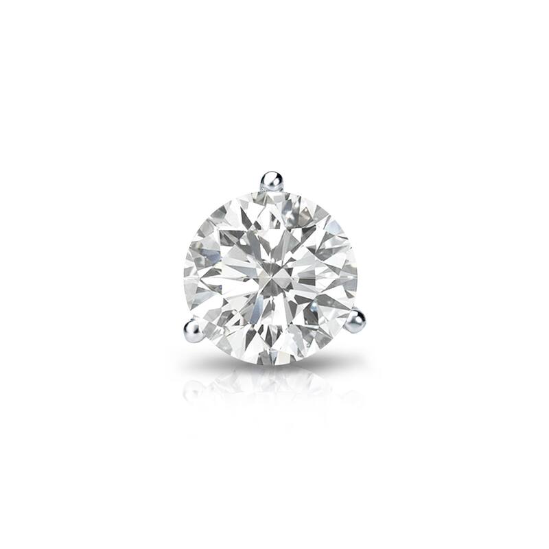 Auriya 14k Gold 1/2ct TDW Round SINGLE STUD (1) Diamond Earring