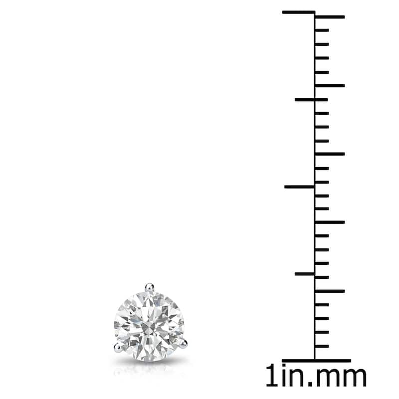 Auriya 14k Gold 1/2ct TDW Round SINGLE STUD (1) Diamond Earring
