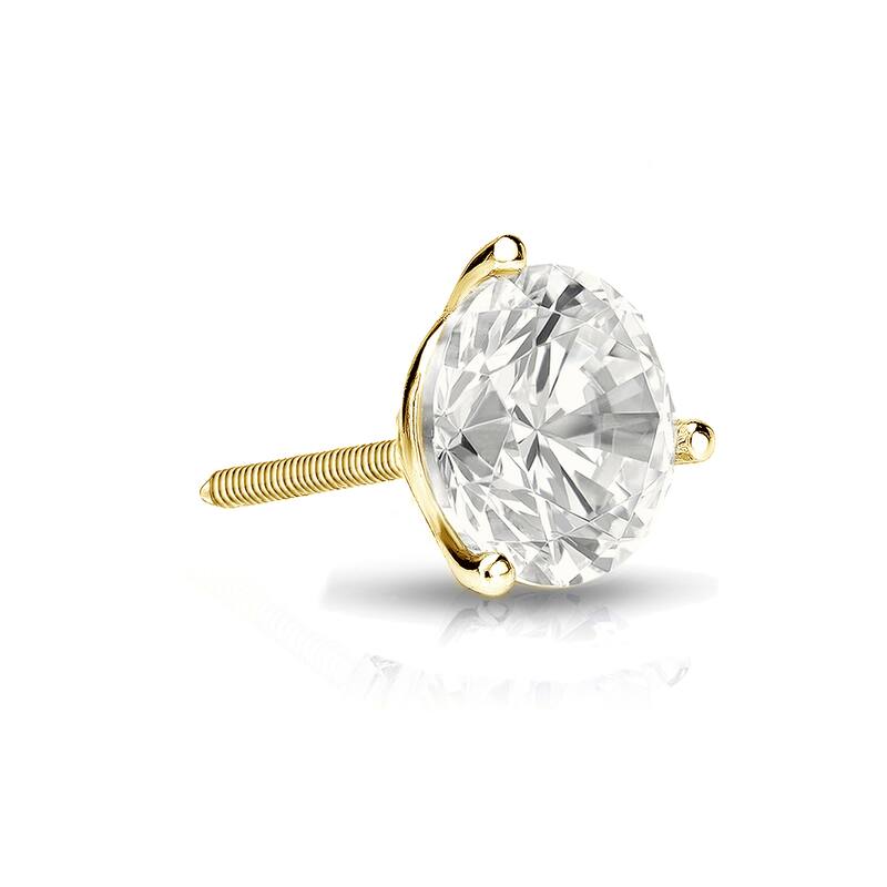 Auriya 14k Gold 1/2ct TDW Round SINGLE STUD (1) Diamond Earring - Yellow