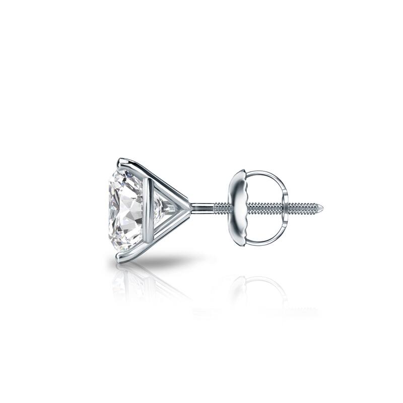 Auriya 14k Gold 3/4ct TDW Round SINGLE STUD (1) Diamond Earring