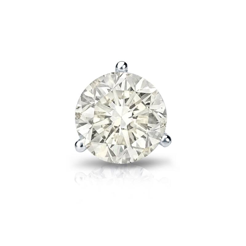 Auriya 14k Gold 3/4ct TDW Round SINGLE STUD (1) Diamond Earring