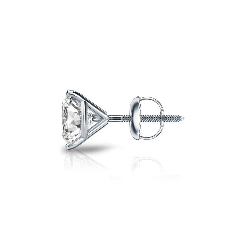 Auriya 14k Gold 3/4ct TDW Round SINGLE STUD (1) Diamond Earring