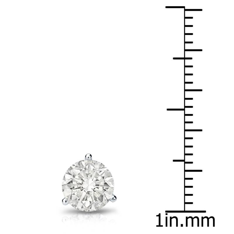 Auriya 14k Gold 1ct TDW Round SINGLE STUD (1) Diamond Earring