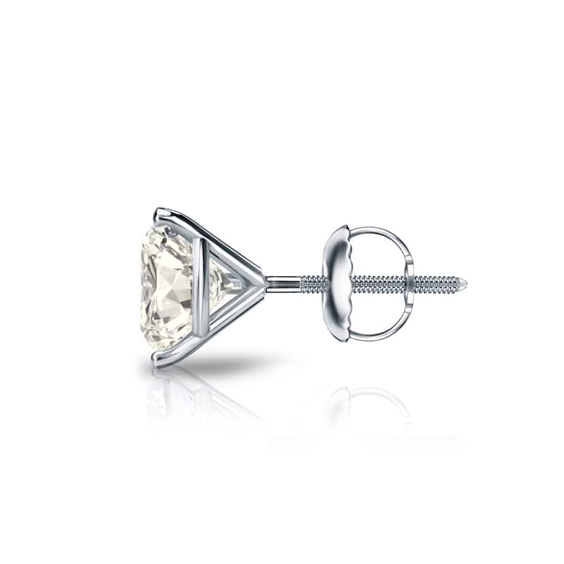 Auriya 14k Gold 1ct TDW Round SINGLE STUD (1) Diamond Earring