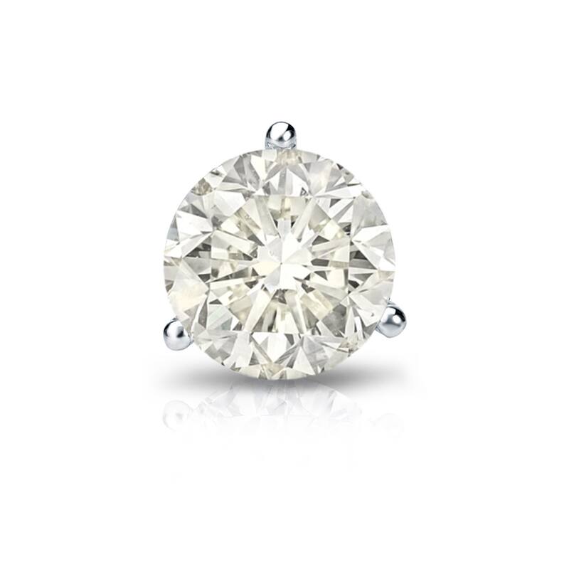 Auriya 14k Gold 1ct TDW Round SINGLE STUD (1) Diamond Earring