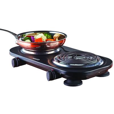 Brentwood TS-361BK Black 1500-watt Electric Double Burner