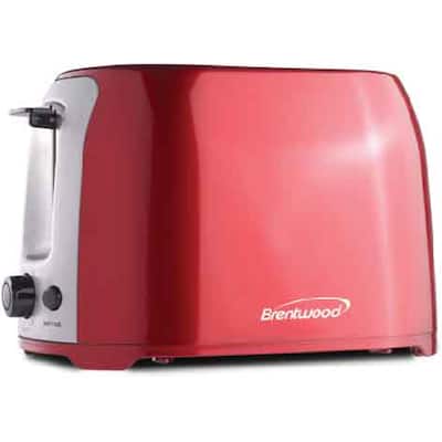 Brentwood TS-292B Red Stainless Steel 2-Slice Cool Touch/ Wide Slot Toaster