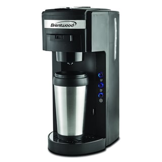 Brentwood TS-114 K-cup and Soft Pod Compatible Single Serve Coffee Maker with Mug - Free ...