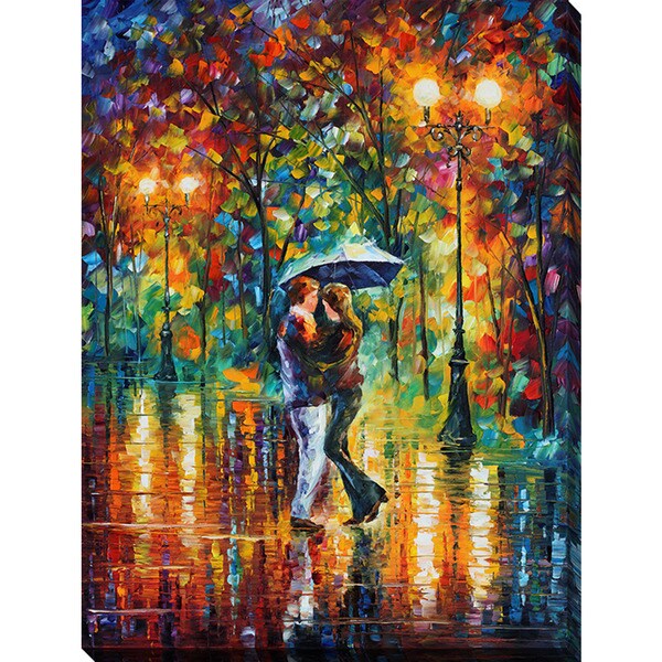 Leonid Afremov 'Rainy Dance' Giclee Print Canvas Wall Art - Overstock ...