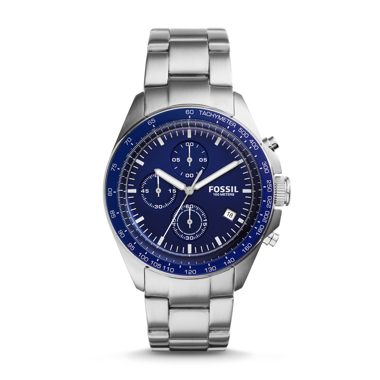 fossil men's silver sport watch