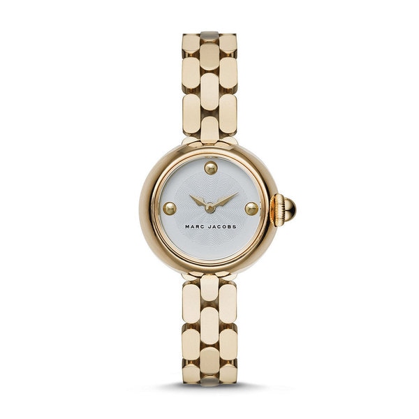 Shop Marc Jacobs Women&#39;s MJ3457 Courtney White Dial Gold-Tone Stainless Steel Bracelet Watch ...