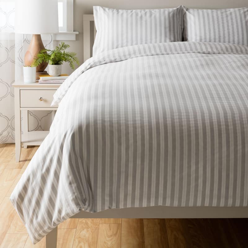 Palmer Cotton Duvet Cover Set - Queen/Full - Queen/Full - 3 Piece