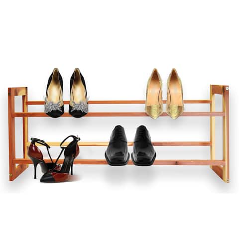 Aromatic Cedar Shoe Rack - 2-Tier