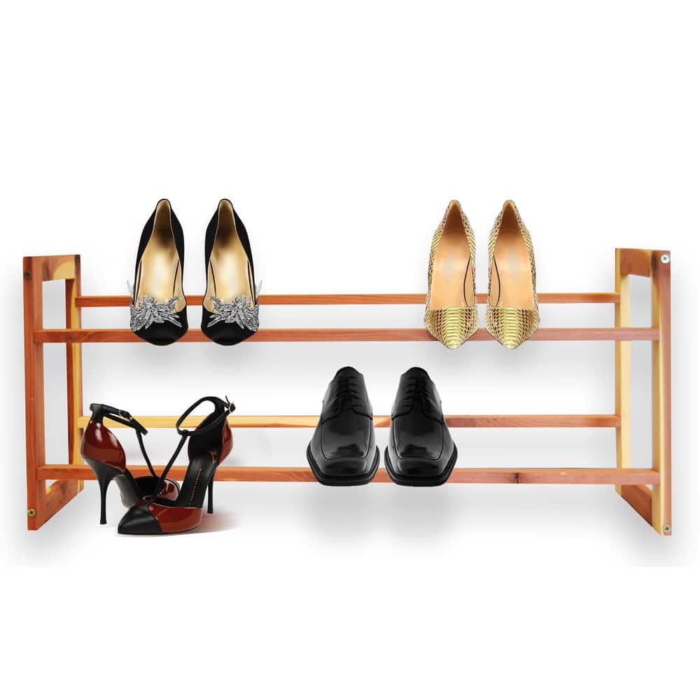 Aromatic Cedar Shoe Rack - 2-Tier