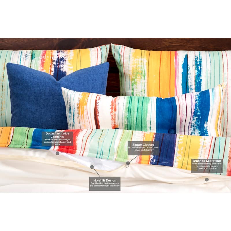 Siscovers Sketchy Stripe 6-piece Duvet Set