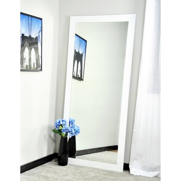 Brandtworks Pro White Rectangular Leaning 32 X 71 Inch Brandtworks Pro White Rectangular